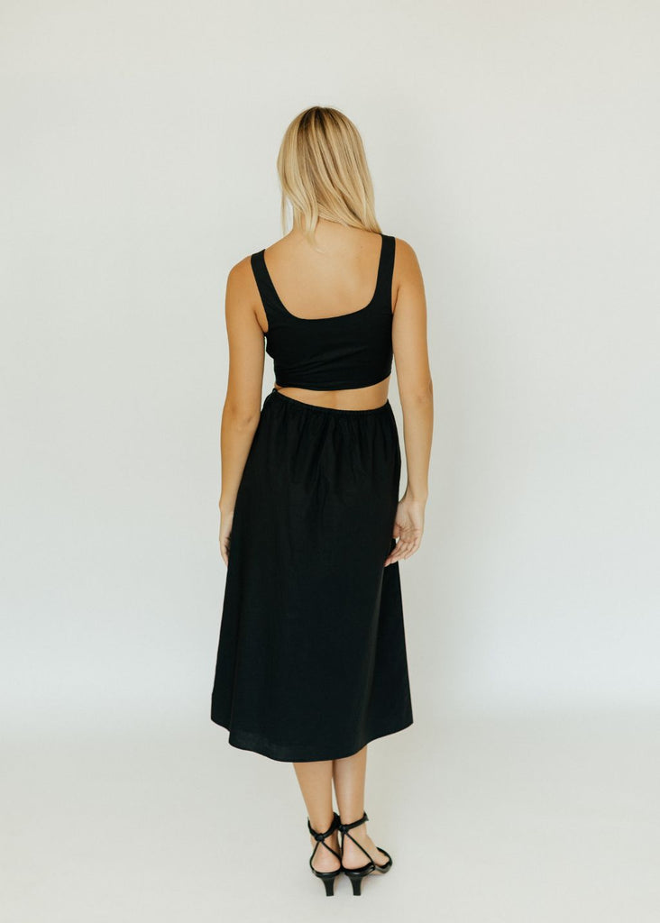 Anine Bing Dione Dress in Black Back | Tula Designer Boutique