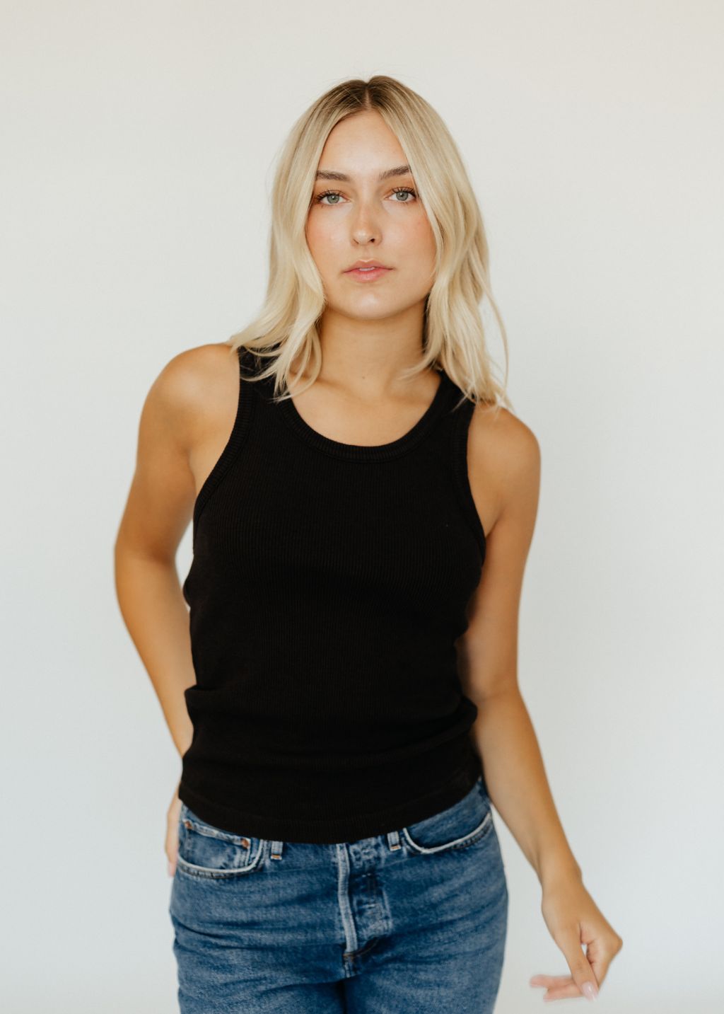 Classic Poppy Ribbed Cropped Tanks