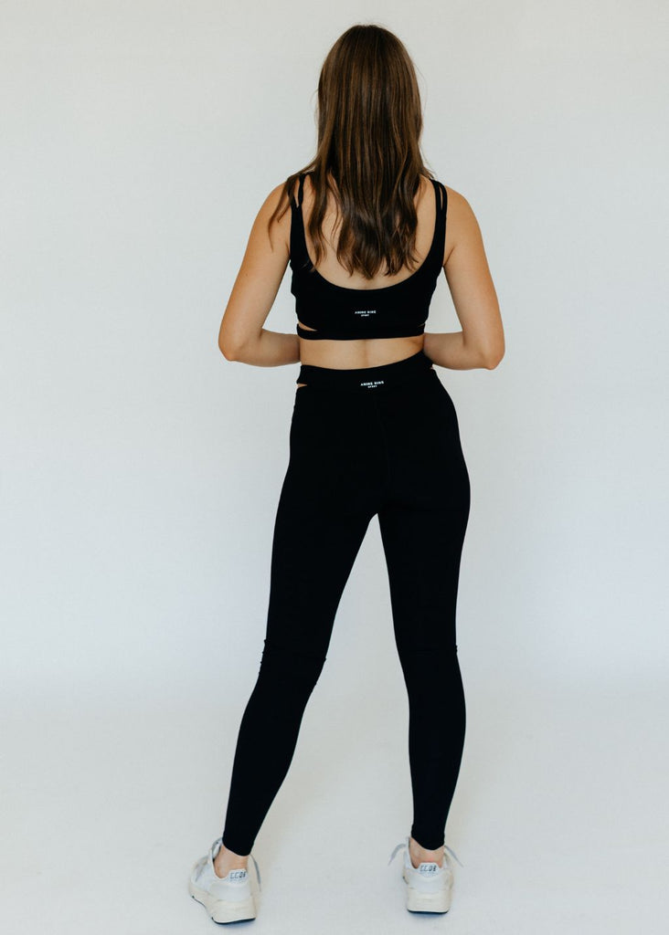Anine Bing Aimee Leggings in Black Back | Tula's Online Boutique