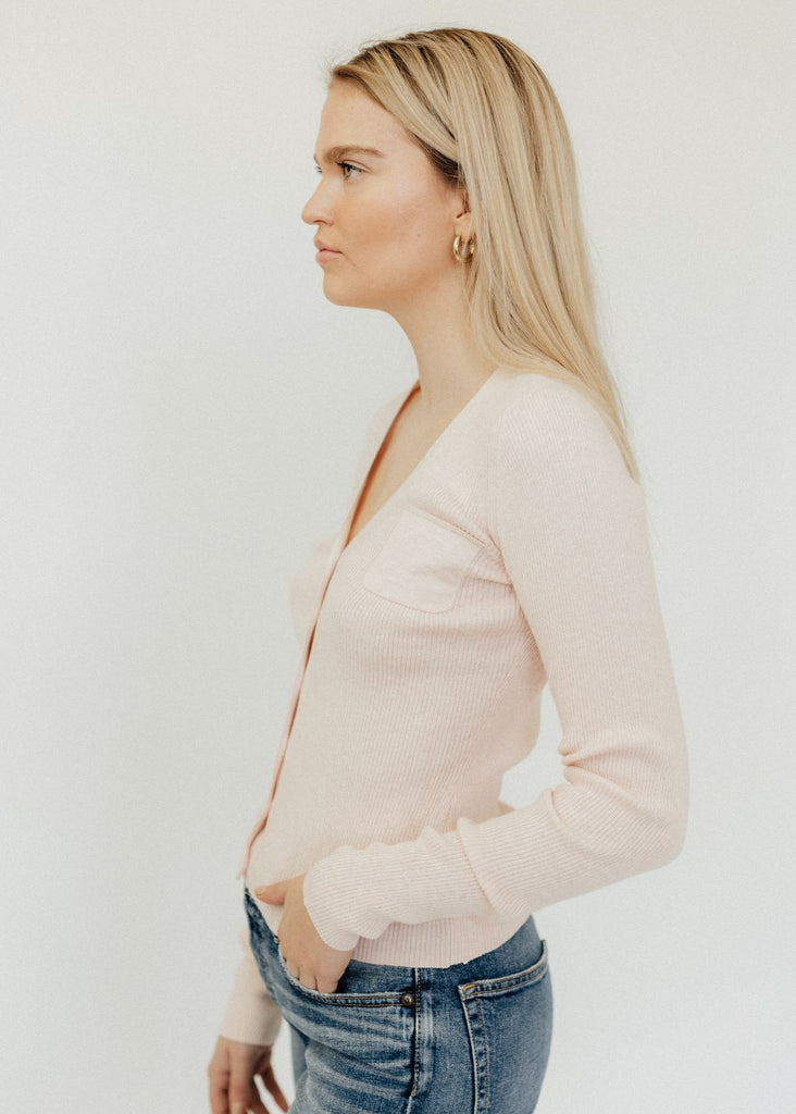 Xírena Nanette Sweater in Ballet Pink Side View | Tula's Online Boutique
