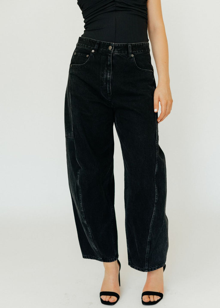 Tibi Black Denim Sid Jeans - Petite Details | Tula's Online Boutique