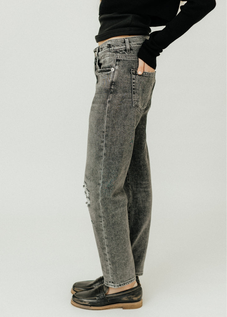R13 Boyfriend Jeans in Vintage Grey Side | Tula's Online Boutique