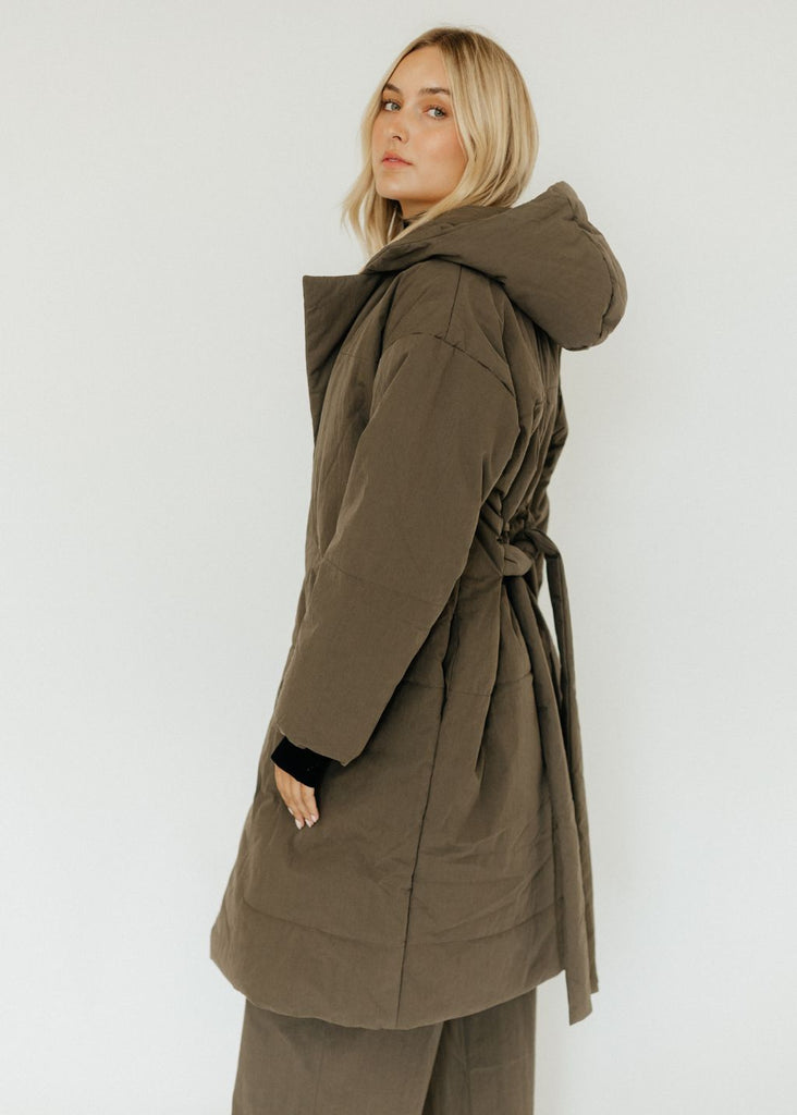 Proenza Schouler Technical Suiting Wrap Coat Side | Tula Online Boutique