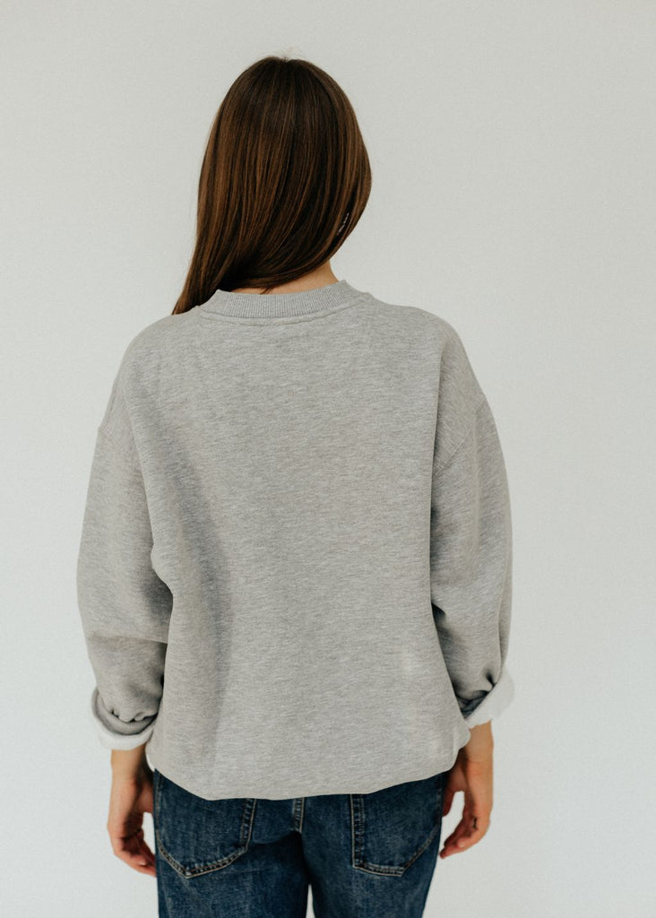 Anine Bing Tyler Paris Sweatshirt in Grey Back | Tula's Designer Boutique