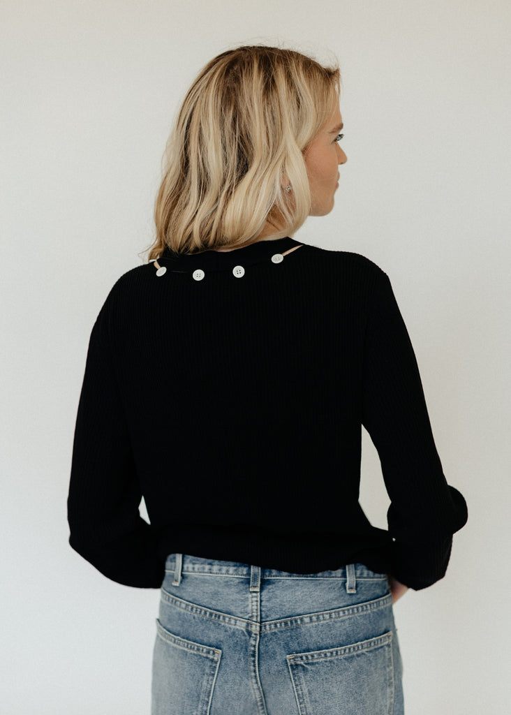 Proenza Schouler Elsie Sweater in Black Back | Tula's Online Boutique