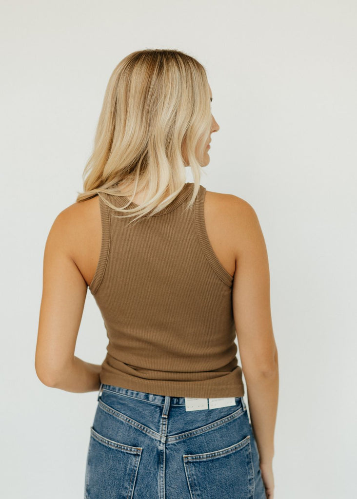 AGOLDE Bailey Tank Top in Mouse | Tula's Online Boutique
