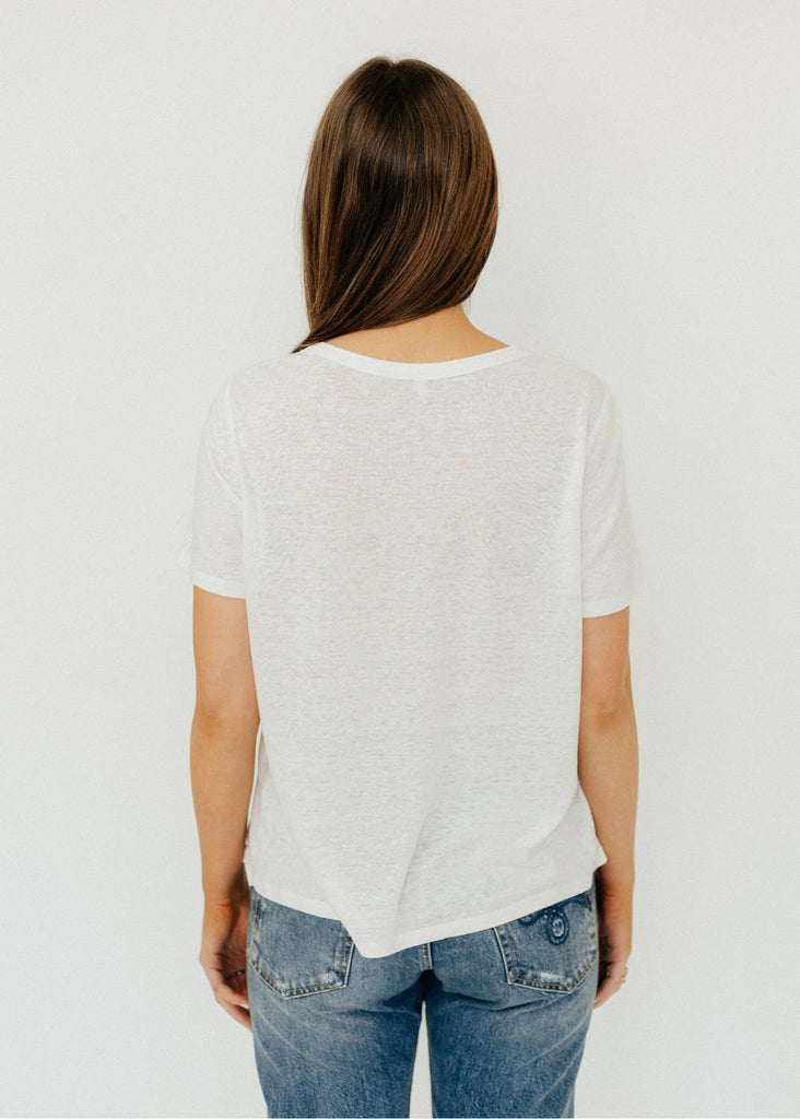 R13 Low Neck Henley Tee Back | Tula's Online Boutique