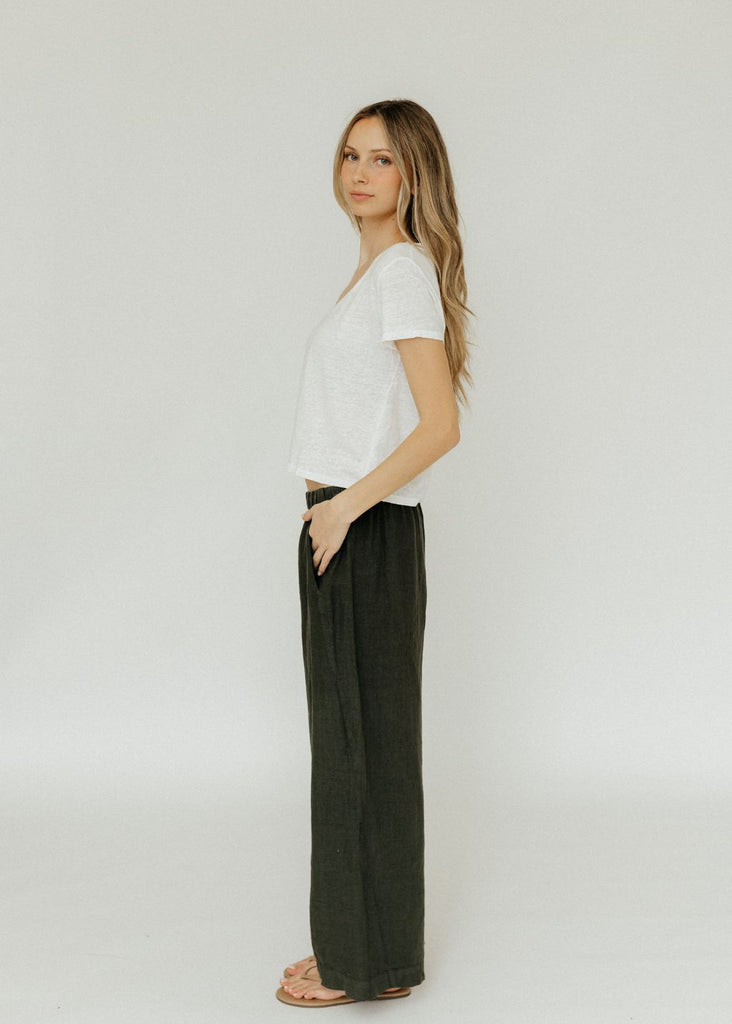 Velvet Lola Pant Side in Tootsie | Tula's Online Boutique