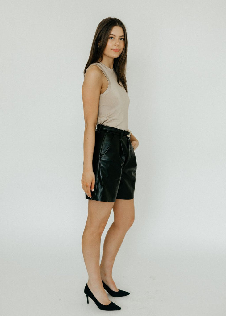 Anine Bing Carmen Short in Black Side | Tula's Online Boutique