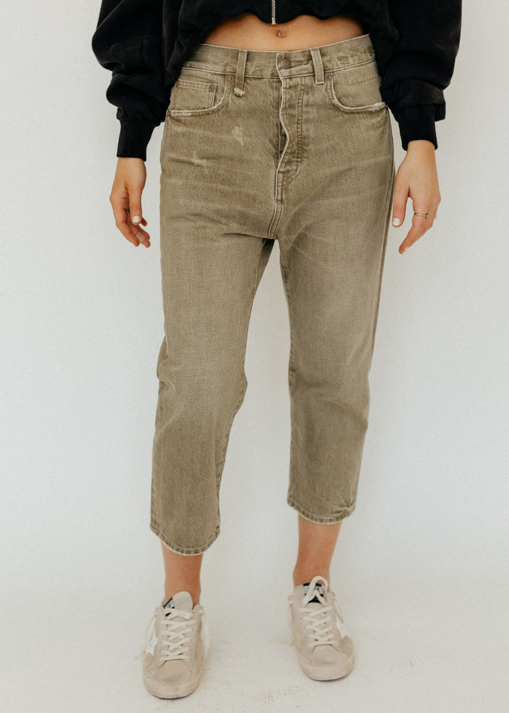 R13 Tailored Drop Jean in Moss Green | Tula's Online Boutique