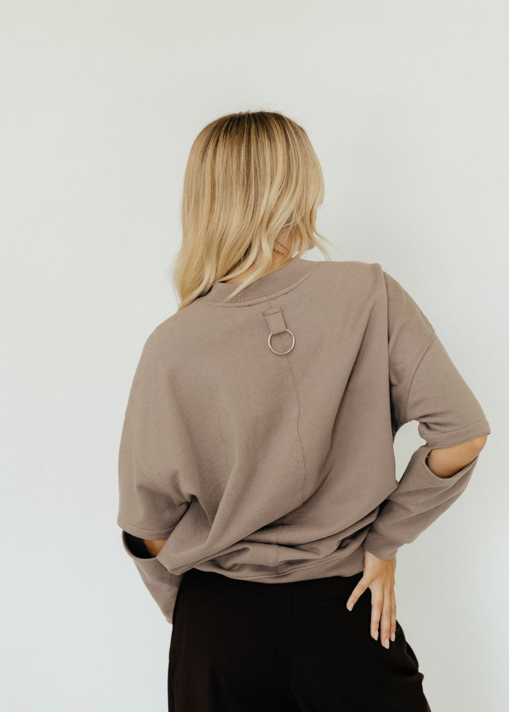 Tibi Cocoon Crewneck Sweatshirt Back | Tula's Online Boutique