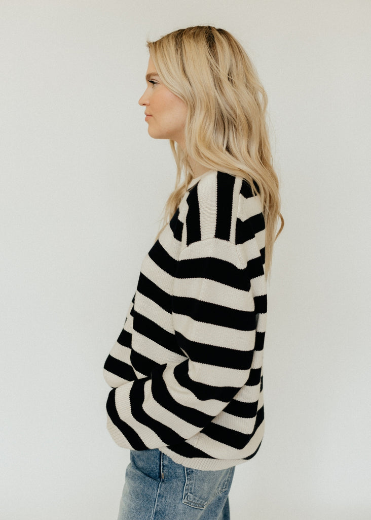 Nili Lotan Trina Sweater in Stripe Side | Tula's Online Boutique