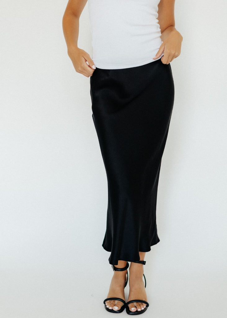 Anine Bing Bar Silk Skirt Details | Tula Designer Boutique