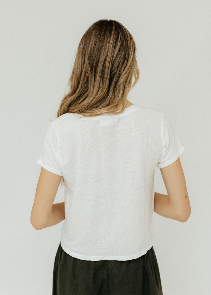 Velvet Amber Tee Back in White | Tula's Online Boutique