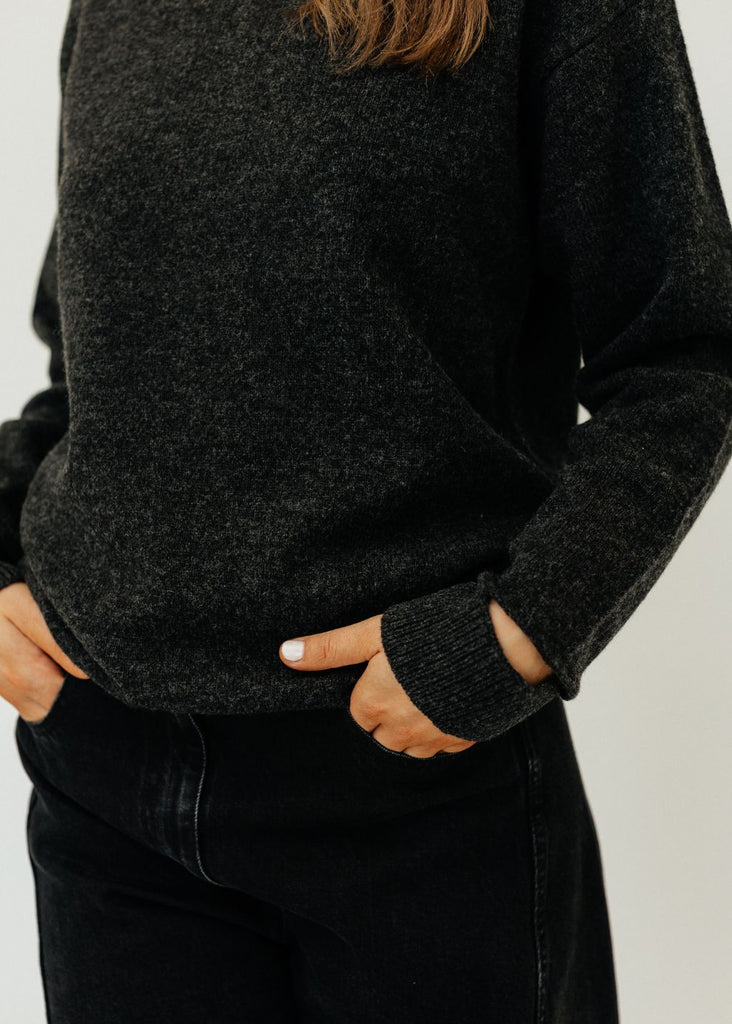 Tibi Soft Lambswool Crewneck Easy Pullover Details | Tula's Online Boutique
