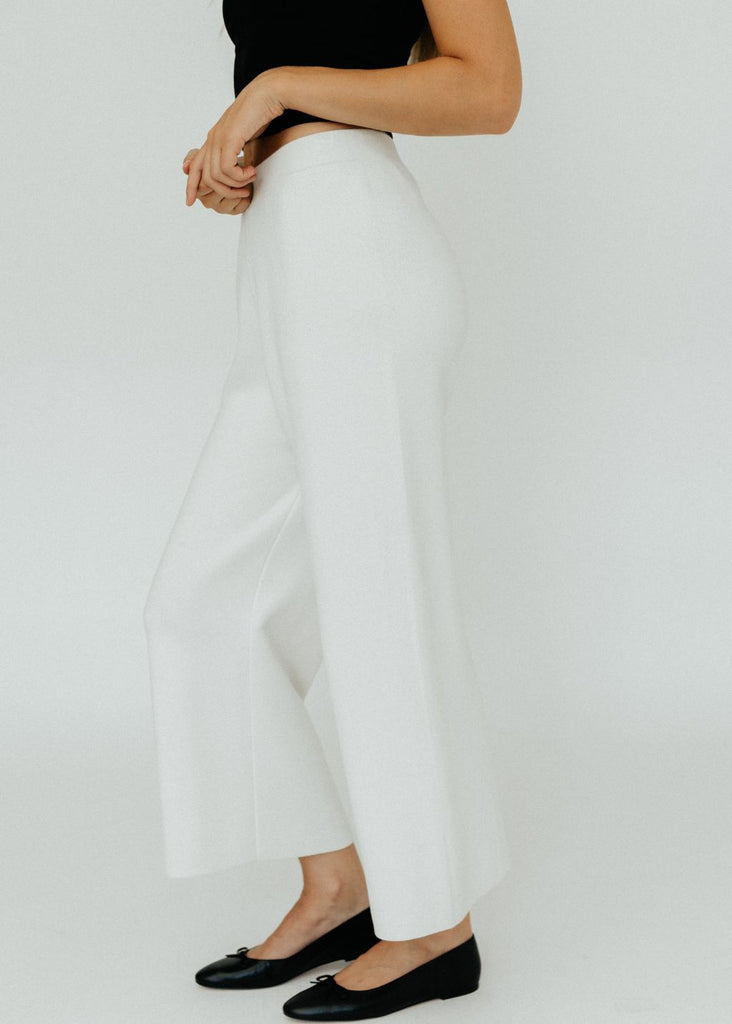 Lauren Manoogian Double Knit Pants in Bone side| Tula's Online Boutique