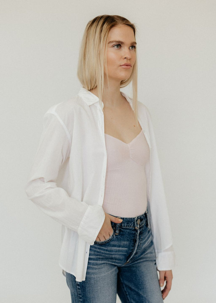 Xírena Beau Shirt in White Side | Tula's Online Boutique
