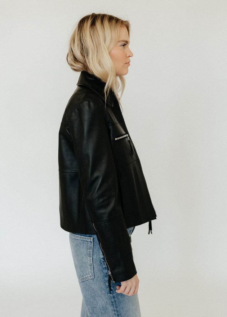Proenza Schouler Annabel Jacket in Black Leather Side | Tula's Online Boutique