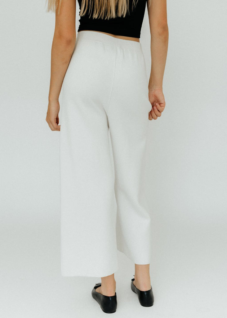 Lauren Manoogian Double Knit Pants in Bone back | Tula's Online Boutique