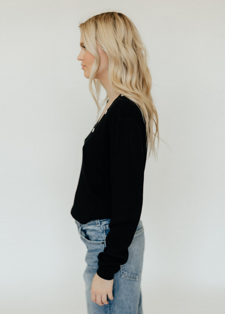 Proenza Schouler Elsie Sweater in Black Side | Tula's Online Boutique