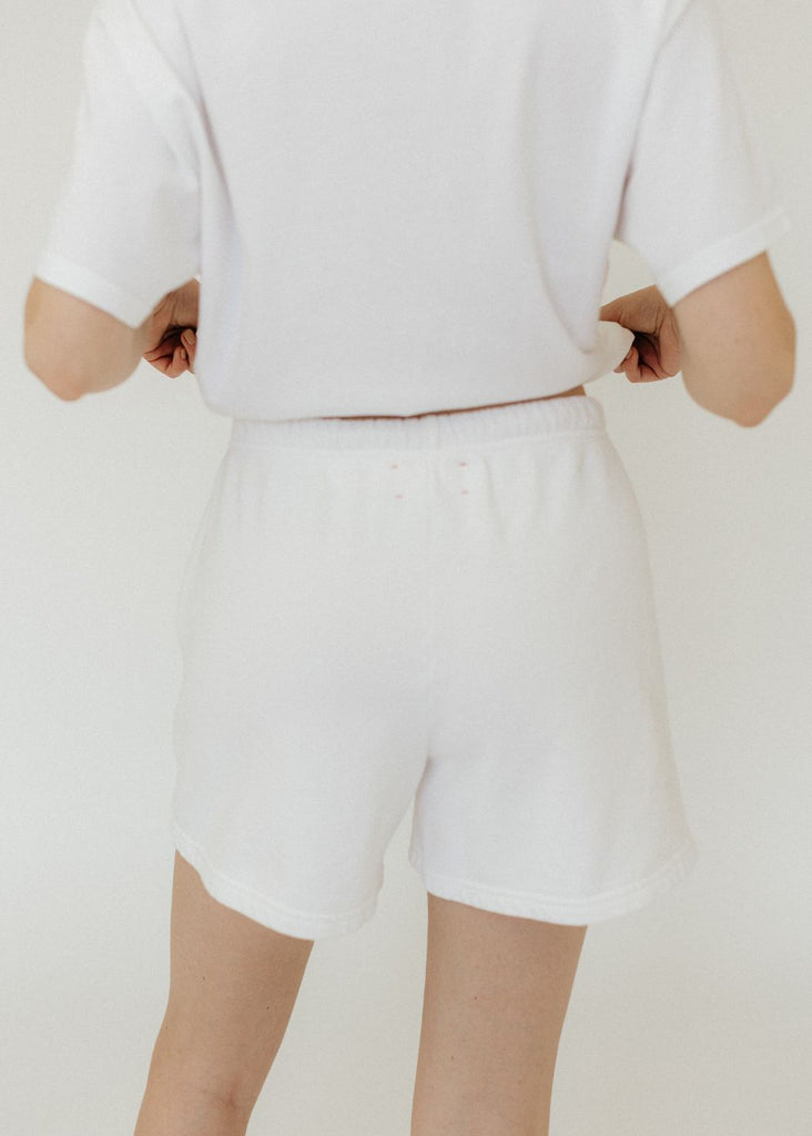 Xírena Shayne Sweatshort in White Back Detail | Tula's Online Boutique