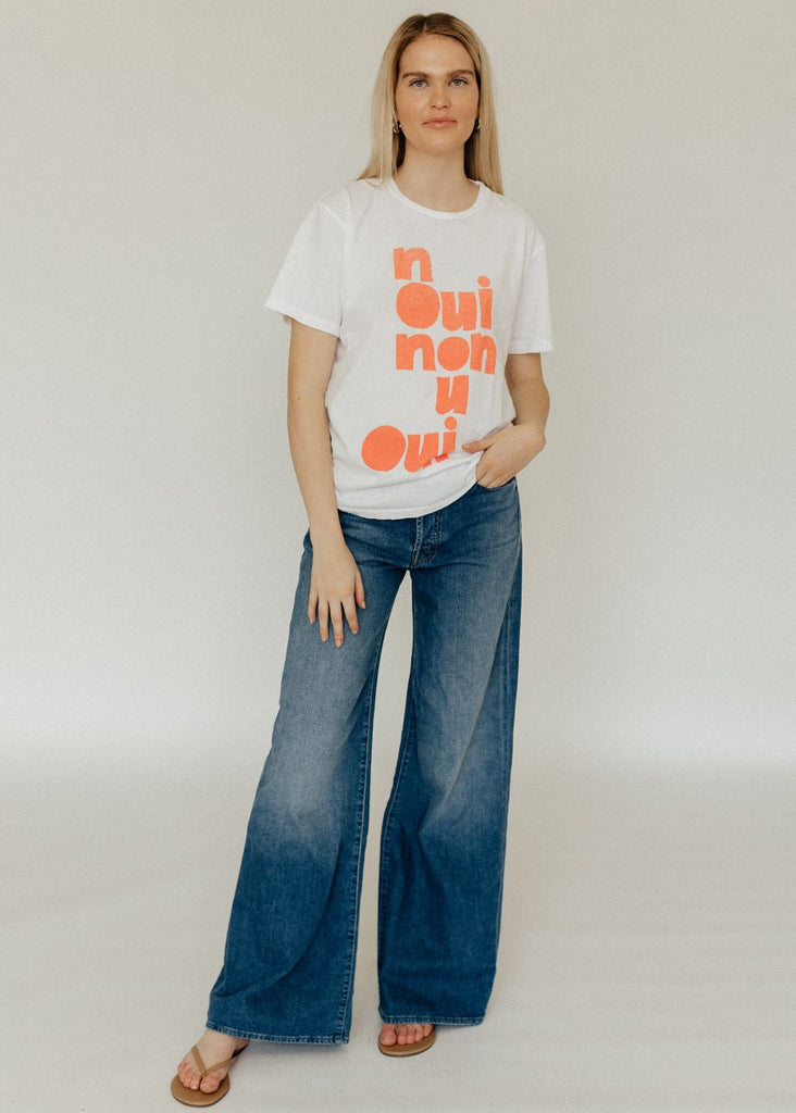 MOTHER The Rowdy Tee in Oui Full | Tula's Online Boutique