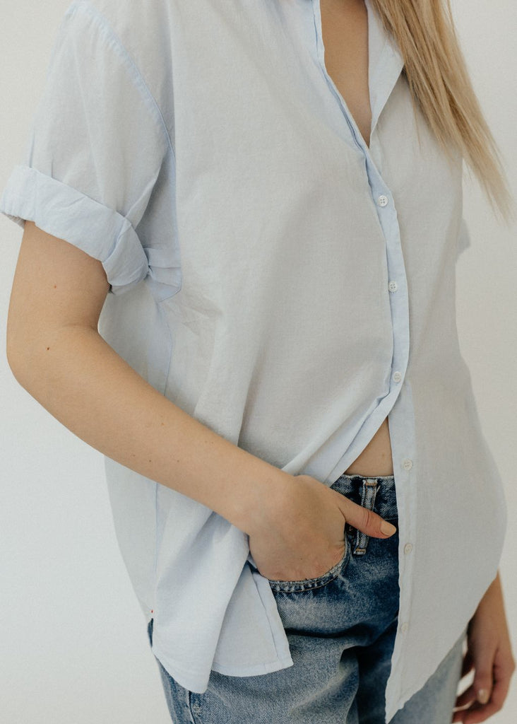 Xírena Channing Shirt in Skylight Details | Tula's Online Boutique