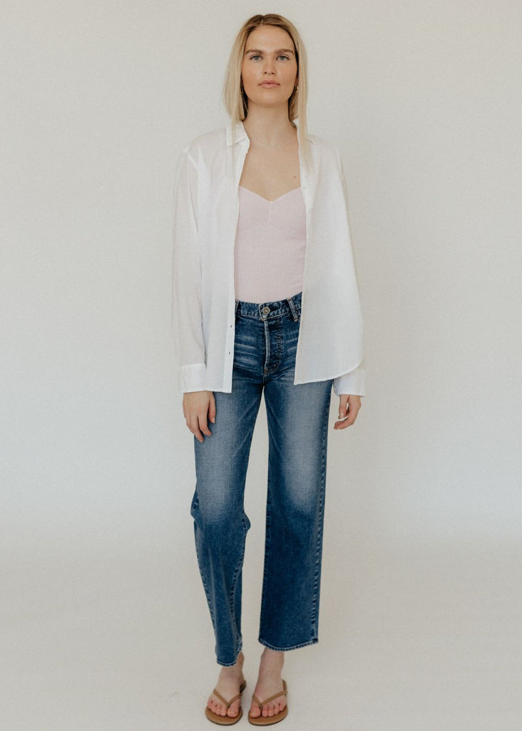 Xírena Beau Shirt in White Full View | Tula's Online Boutique