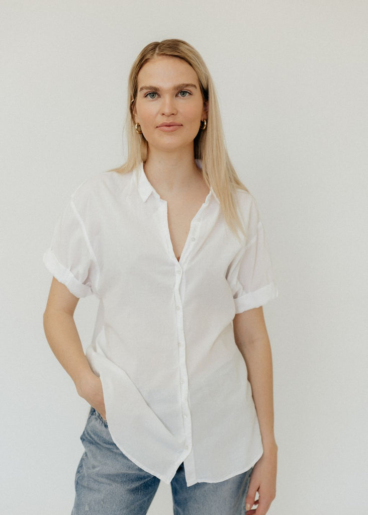 Xírena Channing Shirt in White | Tula's Online Boutique