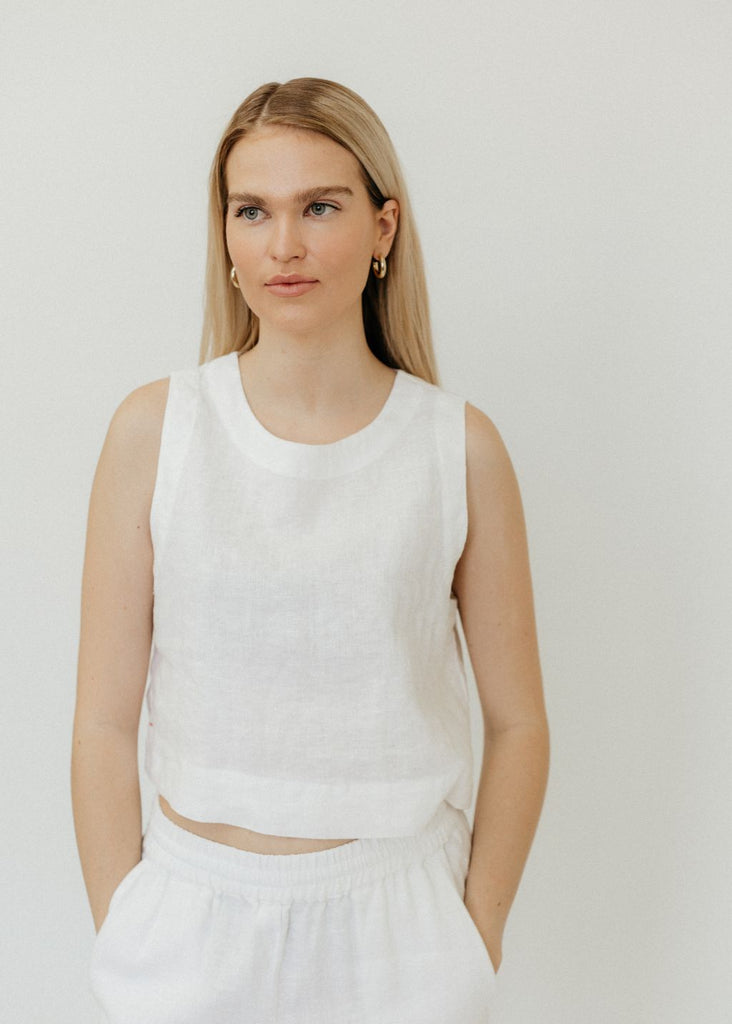 Xírena Robbie Top in White Front | Tula's Online Boutique