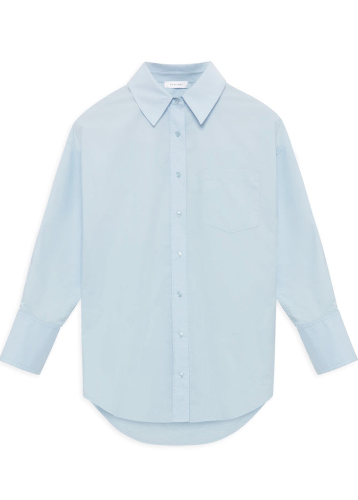Anine Bing Mika Shirt in Blue | Tula Designer Boutique