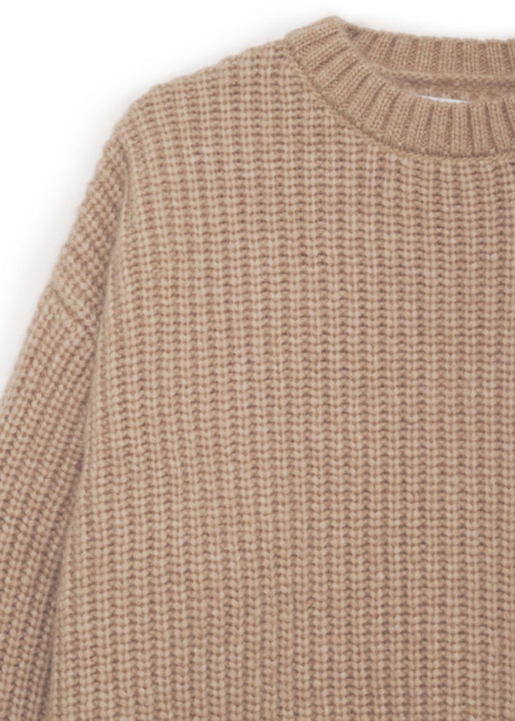 Anine Bing Sydney Crew Wool Sweater in Camel | Tula's Online Boutique
