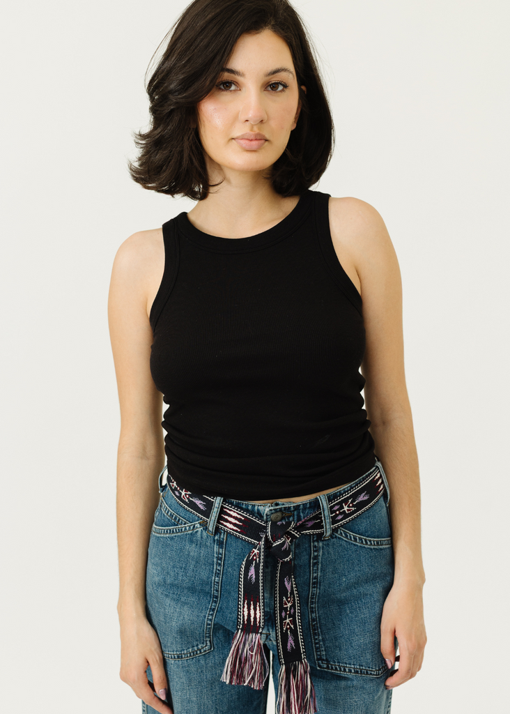 AGOLDE Shrunken Poppy Tank in Black | Tula's Online Boutique