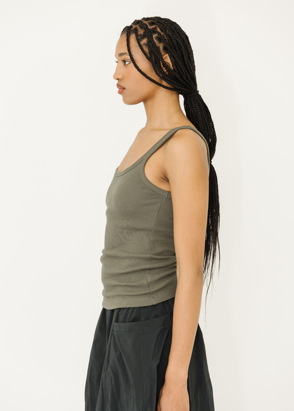 Alex Mill 365 Ribbed Tank in Army Olive | Shop Tula
