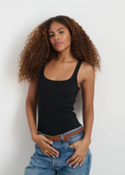 Alex Mill 365 Ribbed Tank in Black | Shop Tula