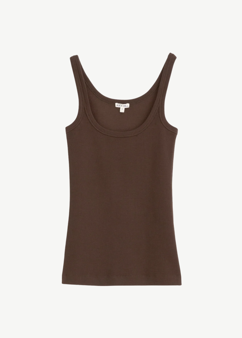 Alex Mill 365 Ribbed Tank in Roasted Bean | Shop Tula