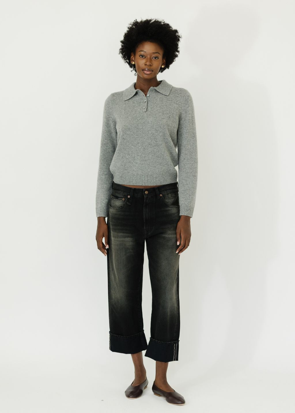 Alex Mill Alice Polo in Cashmere Grey | Shop Tula