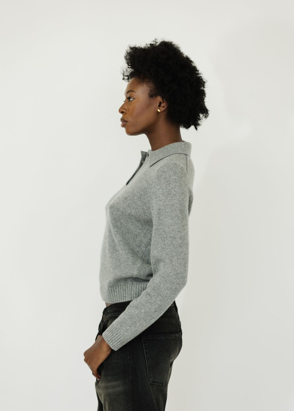 Alex Mill Alice Polo in Grey | Shop Tula