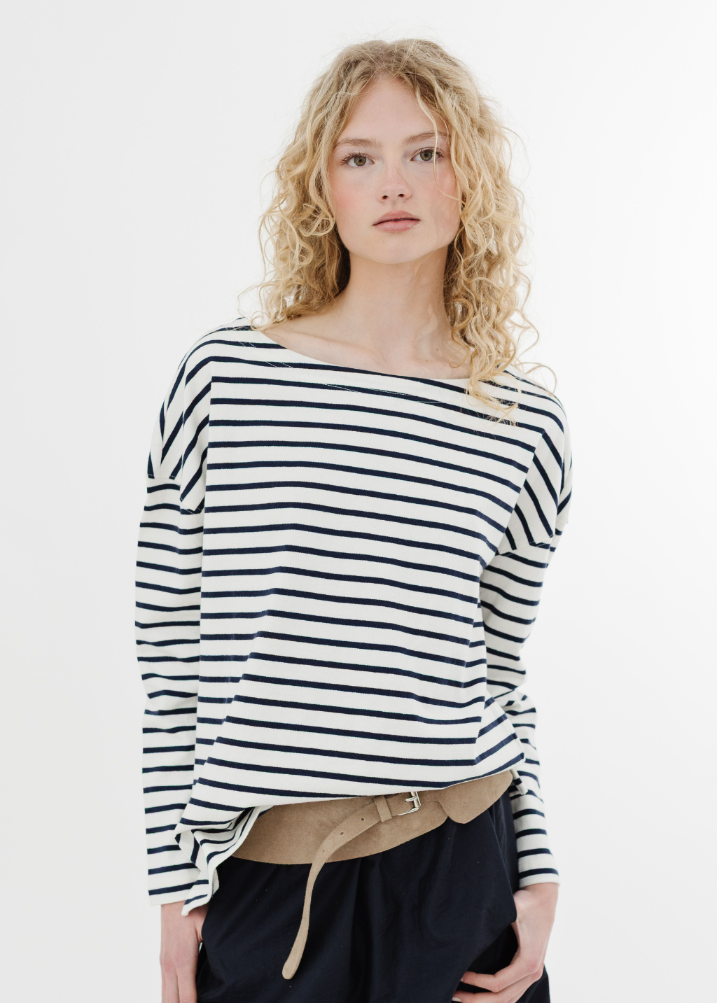 Alex Mill Avignon Cotton Boatneck Striped Tee | Shop Tula