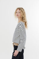 Alex Mill Avignon Cotton Boatneck Striped Tee | Shop Tula