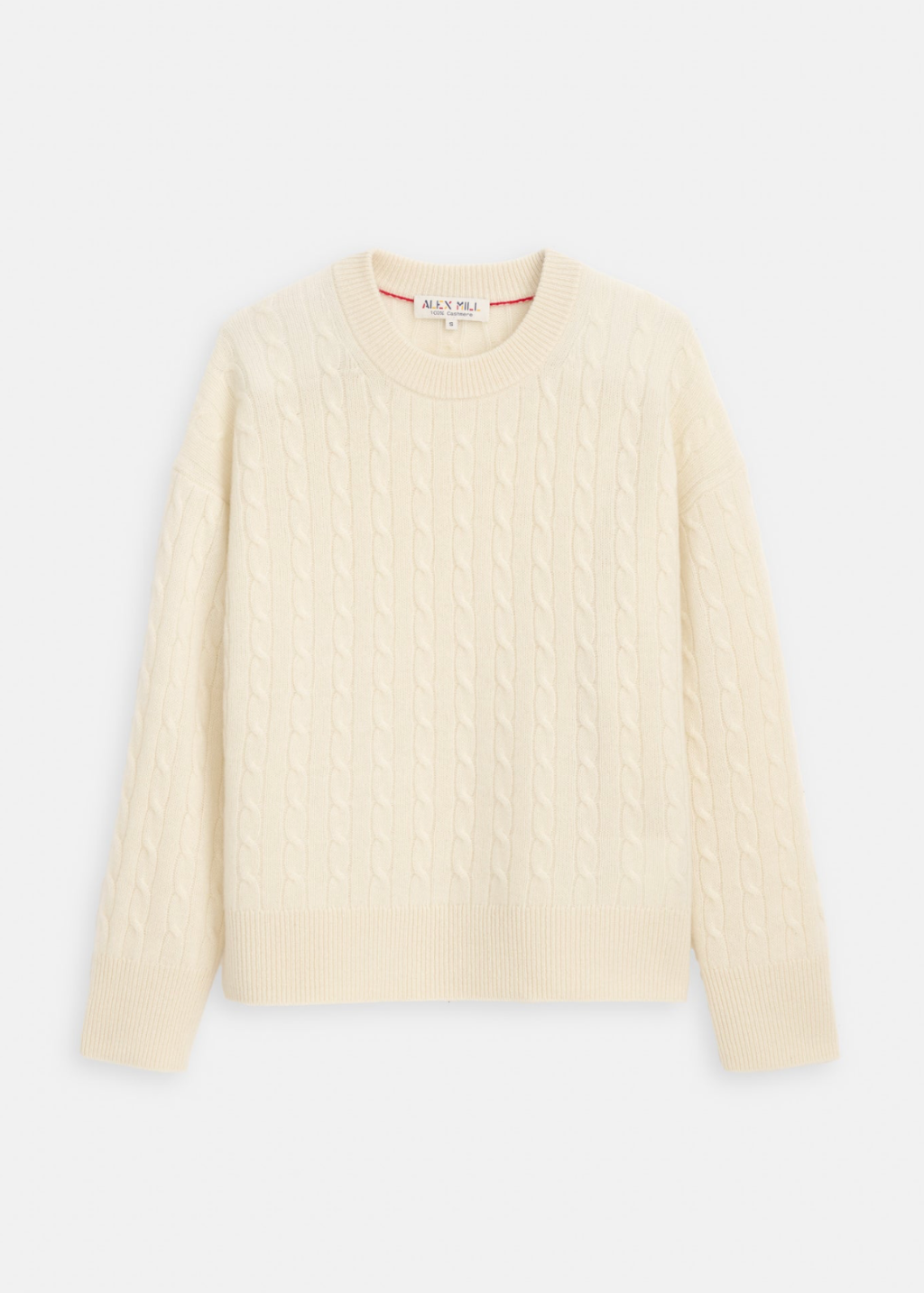 Alex Mill Cashmere Crewneck Cable Sweater | Shop Tula