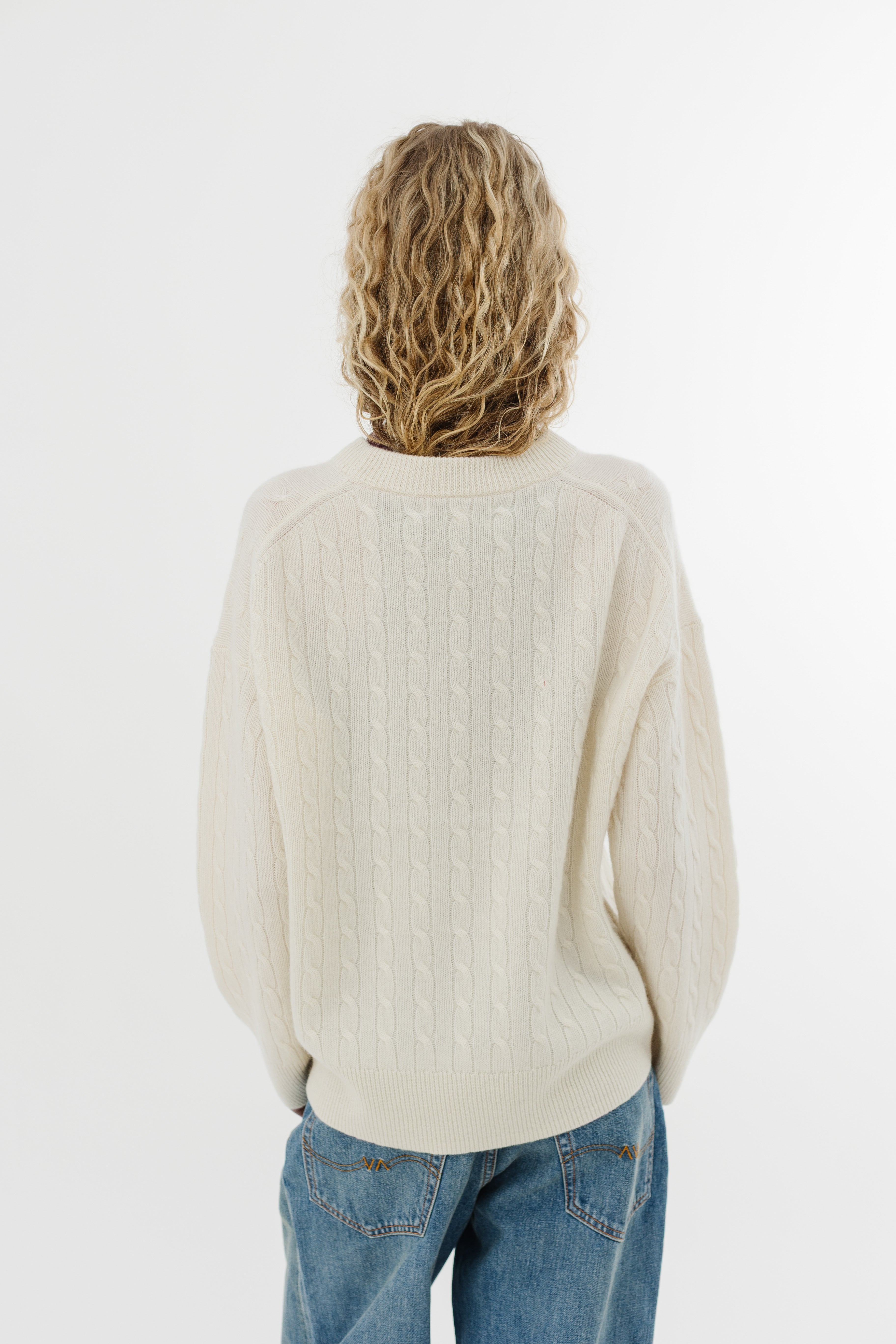 Alex Mill Cashmere Crewneck Cable Sweater | Shop Tula