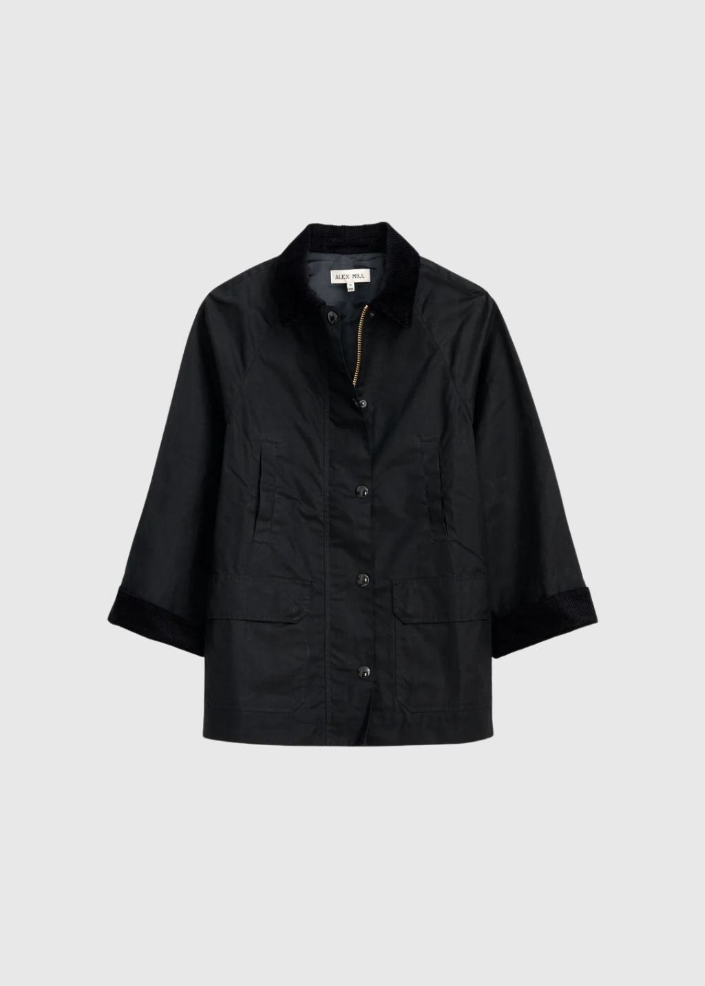 Alex Mill Chiltern Street Jacket in Waxed Cotton (Black)| Shop Tula