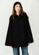 Alex Mill Chiltern Street Jacket in Waxed Cotton in Black | Shop Tula