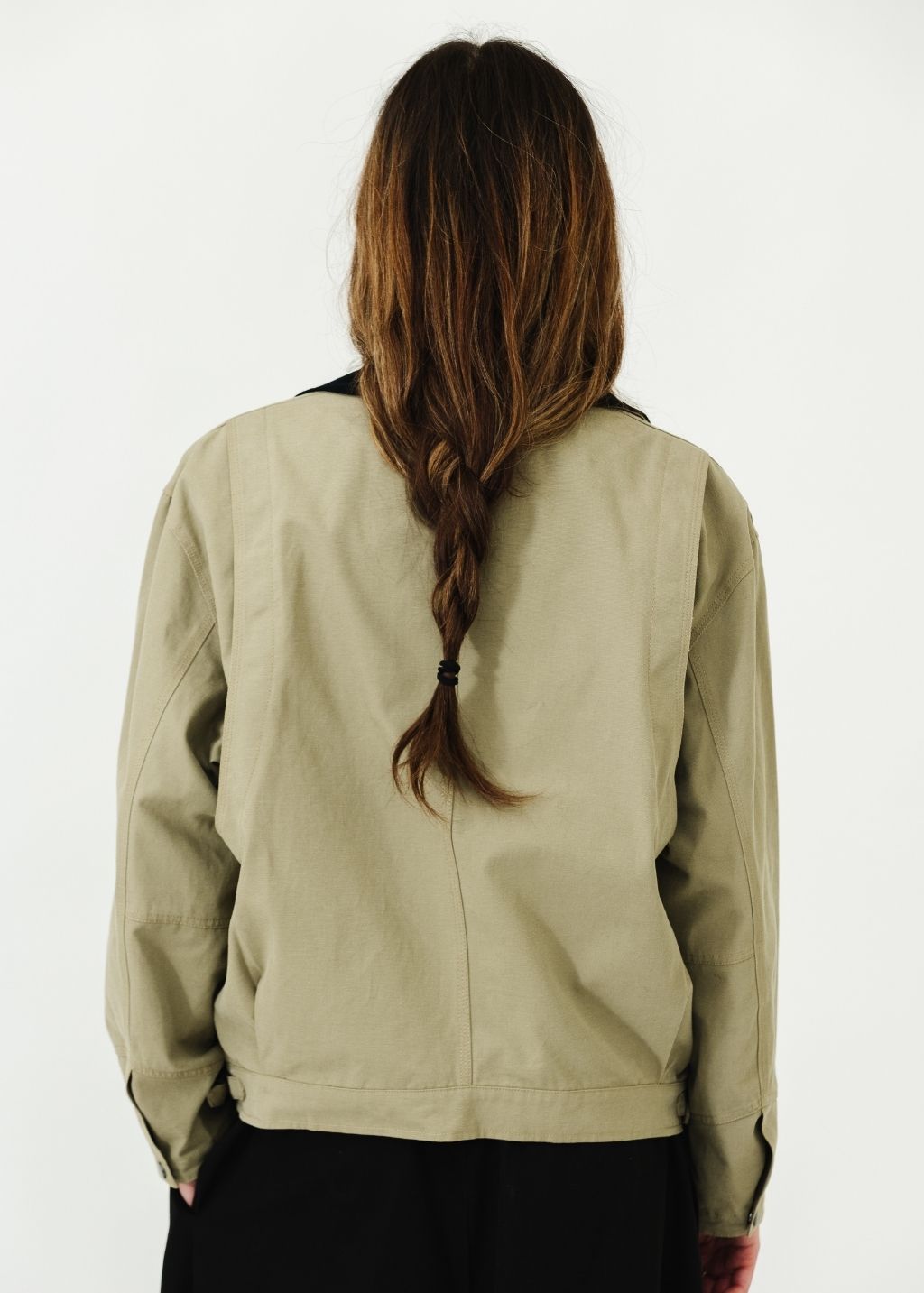 Alex Mill Essex Canvas Jacket in Khaki Corduroy Collar | Shop Tula