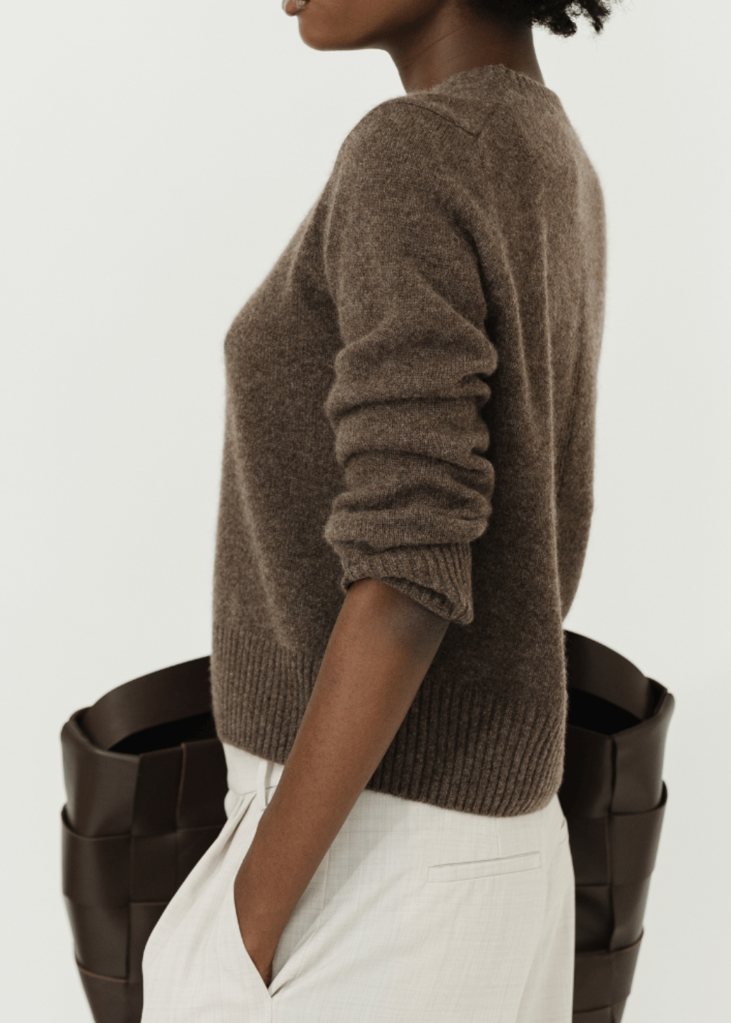 Alex Mill Marais Sweater in Heather Chocolate | Shop Tula