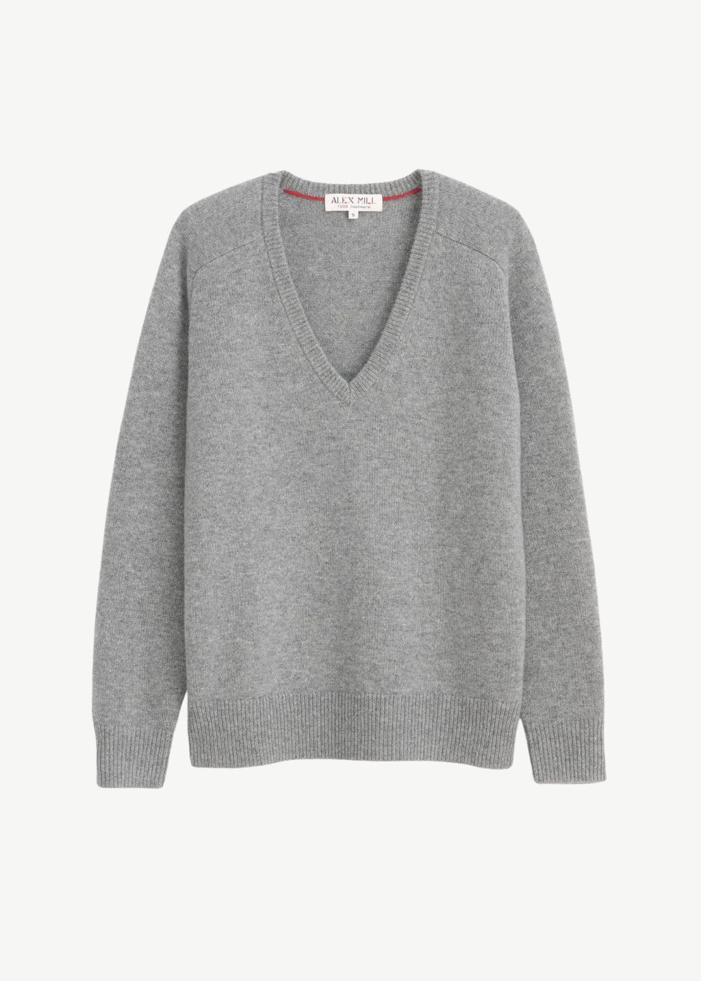 Alex Mill Montmarte V Neck Sweater in Heather Grey | Shop Tula