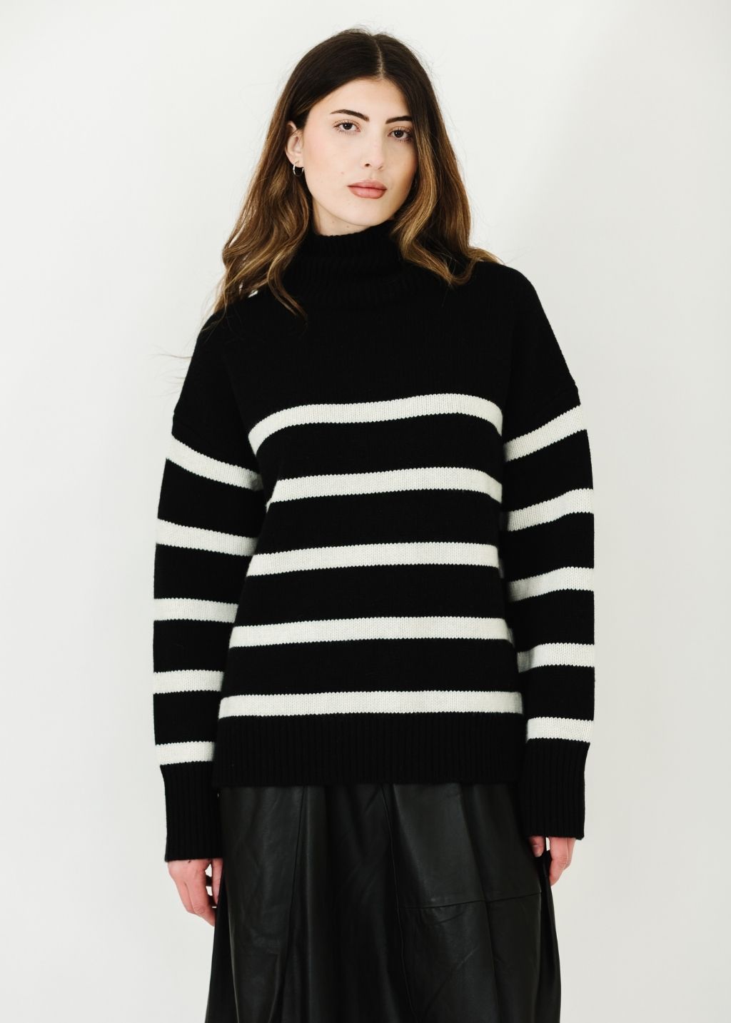 Alex Mill Nottinghill Turtleneck Sweater Stripes | Shop Tula