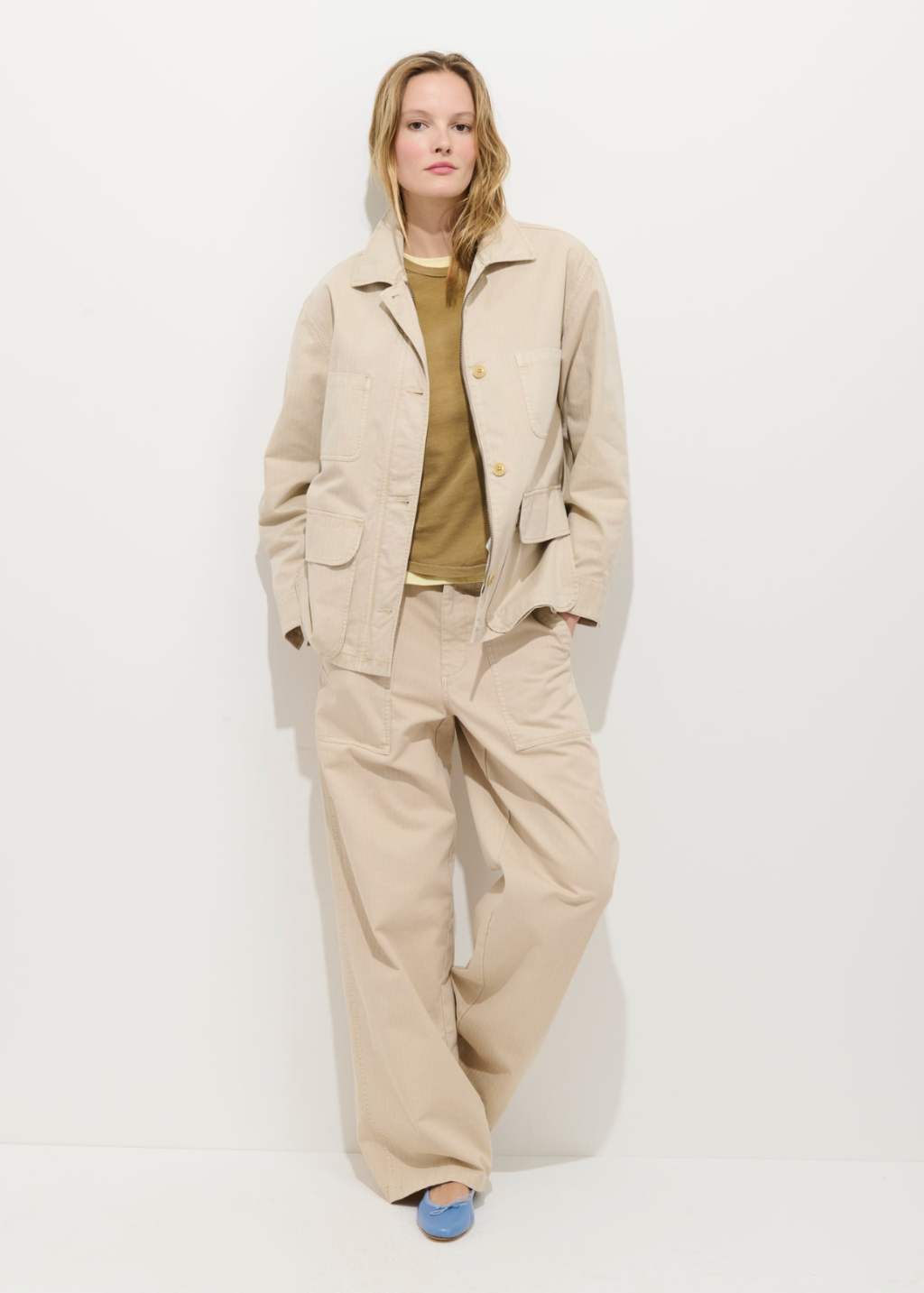 Alex Mill Painter Jacket in Sand Herringbone | Shop Tula