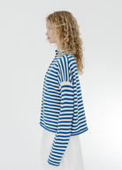 Alex Mill Taylor Striped Cardigan in Ivory/Blue | Shop Tula